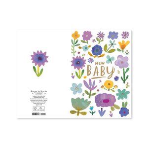 Roger La Borde New Baby Flowers Baby Card