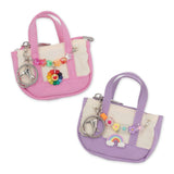 Bari Lynn Canvas Bag Charm Keychain