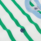 Petit Bateau Boys Striped s/s T-shirt w/ Trim ~ White/Green