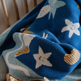 Biquette Night Sky Knit Midi Blanket ~ Deep Space