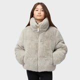 Molo Havi Faux Fur Jacket ~ Dappled Grey