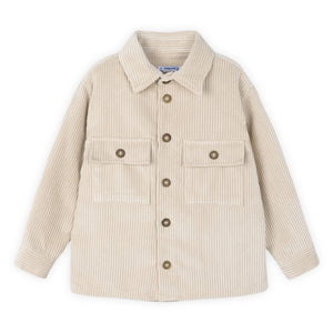 Mayoral Boys Ribbed Velour Button Down Shirt ~ Froth