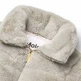 Molo Havi Faux Fur Jacket ~ Dappled Grey