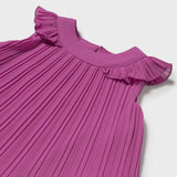 Mayoral Baby Girl Pleated Dress w/ Frills ~ Orchid