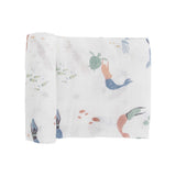Little Unicorn Cotton Muslin Swaddle ~ Mermaids