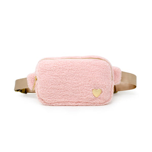 Tiny Treats Fuzzy Belt Bag w/ Heart