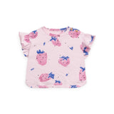 Play Up Baby Printed Frill Sleeve Tee & Denim Shorts Set ~ Strawberries/Blue