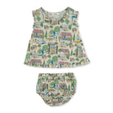 Oh Baby! Bloomtown Gracie Split Tank & Bloomer Set ~ Multi