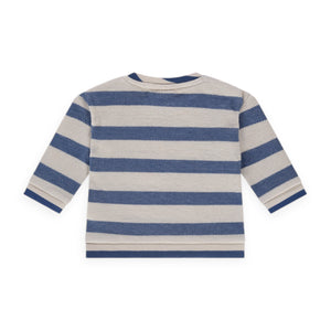 Babyface Baby Boy Sweatshirt ~ Blue Stripe
