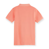 Scotch & Soda Boys Garment-Dyed Pique Polo ~ Neon Coral
