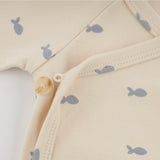 Oh Baby! Printed 2pc Kimono Set ~ Mini Fish/Natural
