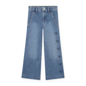 Billieblush Wide Leg Jeans w/ Hearts 7-12