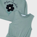 Mayoral Girls 2 Piece Sweatshirt Dress ~ Sage