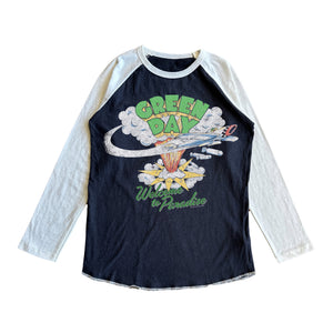 Rowdy Sprout Baby Green Day Welcome To Paradise l/s Raglan Tee ~ Vintage Black/White