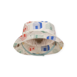 7am Rainwear Printed Bucket Hat ~ Houses Teal