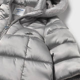 Mayoral Baby Girl Long Puffer Coat ~ Smoke