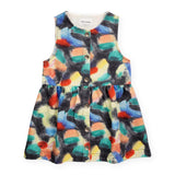 Bobo Choses Fantasy World Printed Sleeveless Dress & Funny Face l/s Striped Top Set ~ Multi