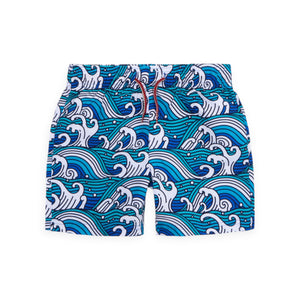 Appaman Boys Mid Length Swim Trunks ~ Waves