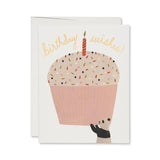 Red Cap Cards Panda Cupcake Birthday Card
