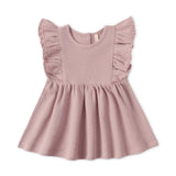Quincy Mae Daisy Waffle Weave Dress ~ Mauve