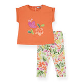 Mayoral Baby Girl s/s Tee & Printed Leggings Set ~ Carrot Floral