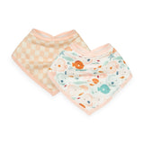 Loulou Lollipop Muslin Bandana Bib Set ~ Sun-Kissed Shoal