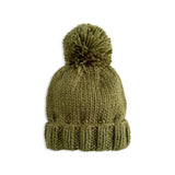 The Blueberry Hill Classic Knit Pom Hat ~ Moss Green