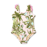 Shade Critters Baby Blush Tropics Fringe Back Swimsuit ~ Pink