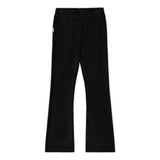 Molo Alexisa Ribbed Velour Flare Leggings ~ Black
