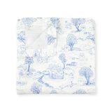 FLATOUTbear Muslin Swaddle Wrap - Blue