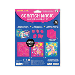 Mudpuppy Unicorn Glam Scratch Magic Scratch & Sparkle Art Kit