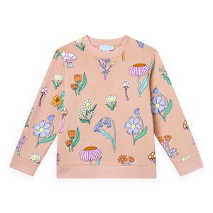 Stella McCartney Girls Fairy Floral Sweatshirt & Shorts Set ~ Peach