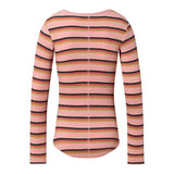 Molo Rochelle Ribbed l/s Top 7-12 ~ Rose Camel Stripe