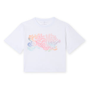 Stella McCartney Girls Stella Tie Dye Logo Print s/s T-Shirt ~ White