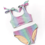 Shade Critters Shimmer Bunny Tie Bikini ~ Ocean Ombre