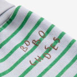 Bobo Choses Baby Striped Sweatshirt & Joggers Set ~ Light Heather Grey/Green