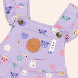 Huxbaby Emoji Short Overalls & Ribbed T-Shirt Set ~ Orchid/Almond Milk