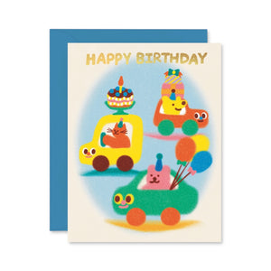 Wrap Happy Birthday Cars Card