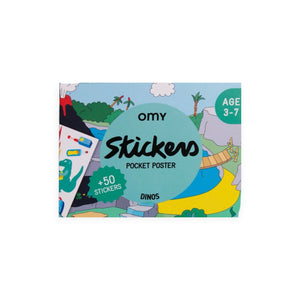 Omy Dino Pocket-Sized Sticker Poster