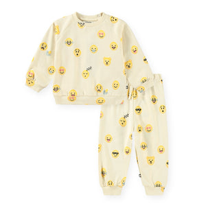 Molo Baby Disc Sweatshirt & Simeon Sweatpants Set ~ Happy Pixels
