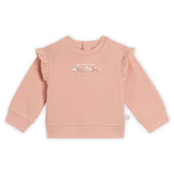 Stella McCartney Baby Girl Frilled Sweatshirt & Chambray Pants w/ Horses Embroidery ~ Light Pink/Blue