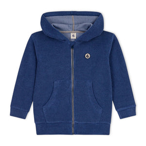 Petit Bateau Boys Terry Zip Hoodie & Shorts Set ~ Blue