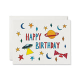 Red Cap Cards Outer Space Birthday Card