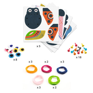 Djeco Fuzzy Bugs 3D Collage Art Set