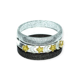 Lilies & Roses Celestial Glitter Star & Moon Bracelet ~ Set of 3