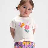 Mayoral Baby Girl Two Tops & Shorts 3pc Set ~ Lilac