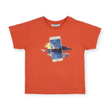 Mayoral Boys s/s Lenticular Graphic Tee Shirt ~ Sunset Phone/Chilli