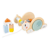 Janod Sweet Cocoon Pull-Along Snail Cube Trolley