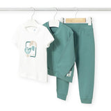 Mayoral Baby Girl Zip Sweatshirt, Tee & Joggers Set ~ Emerald