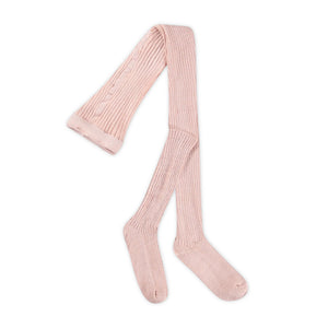 Molo Glitter Ribbed Tights ~ Petal Blush